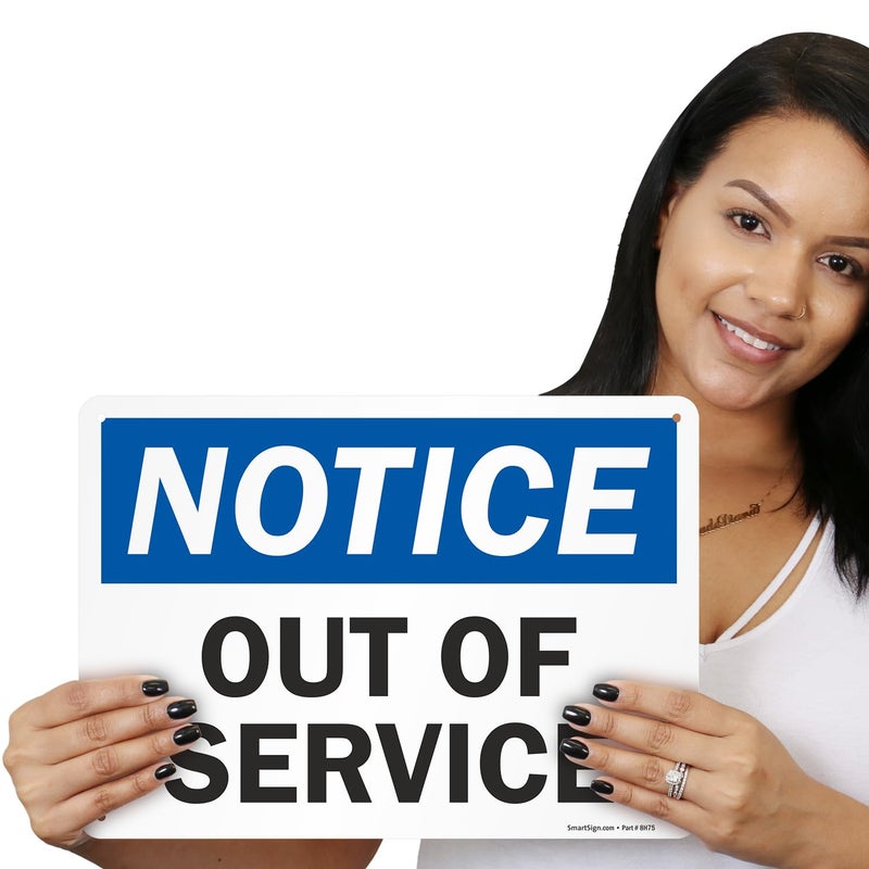 SmartSign "Notice - Out Of Service" Sign | 10" x 14" Aluminum - Image 5